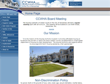 Tablet Screenshot of ccwha.com